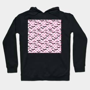 Halloween Bats Y2K Pink Checkerboard Hoodie